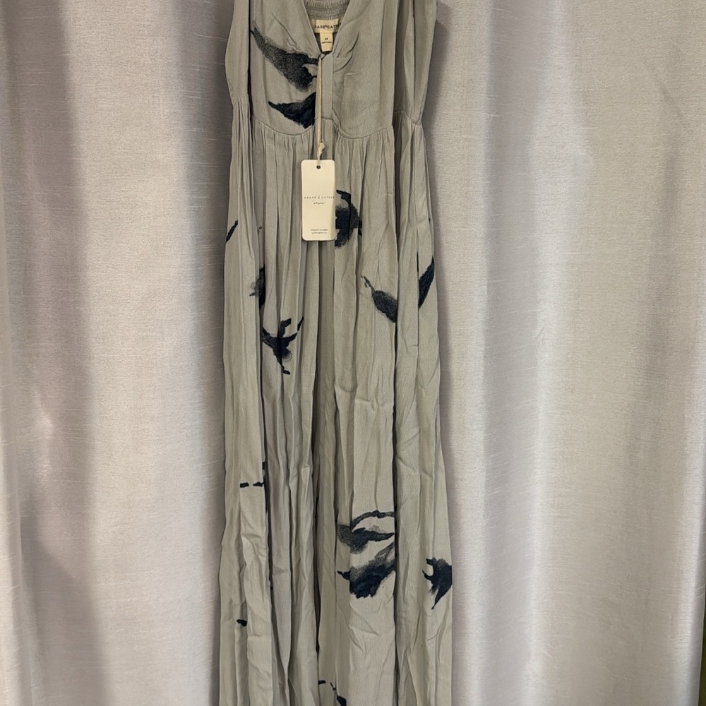 Elegant Gray and Black Women's Dress